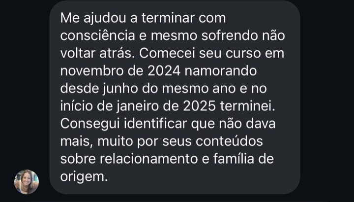 Depoimento via Instagram