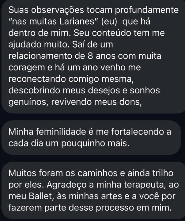 Depoimento via Instagram